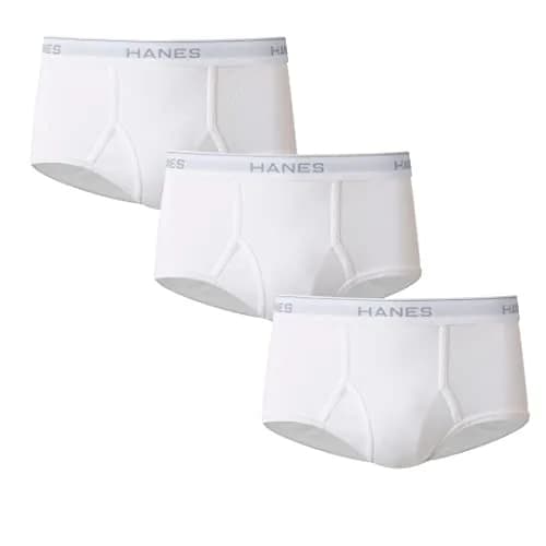 Hanes Men's Cotton Briefs 3-pack | Tagless ComfortFlex Waistband, White, Medium thumbnail 1