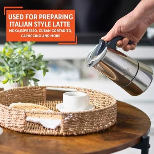 Imusa Stainless Steel 6 Cup Coffee Maker | Elegant Stovetop Espresso & Moka Pot (70-120 chars) thumbnail 5