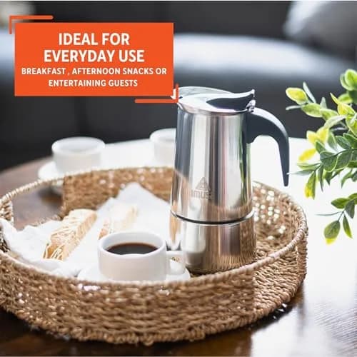 Imusa Stainless Steel 6 Cup Coffee Maker | Elegant Stovetop Espresso & Moka Pot (70-120 chars) thumbnail 6