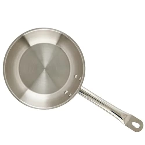 Winware 8" Stainless Steel Commercial-Grade Fry Pan | Even Heat Distribution & Induction Compatible thumbnail 7