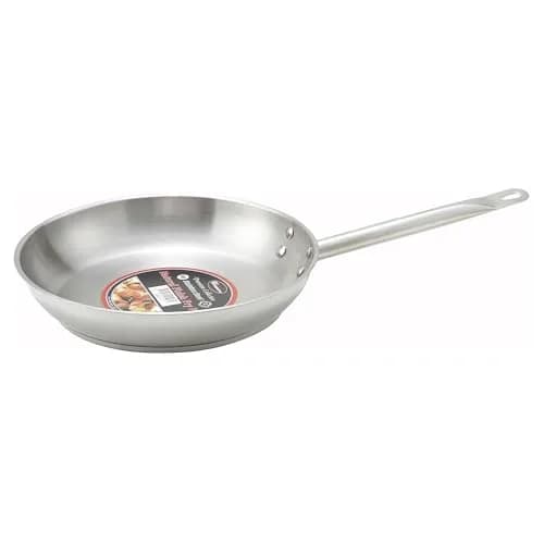 Winware 8" Stainless Steel Commercial-Grade Fry Pan | Even Heat Distribution & Induction Compatible thumbnail 2