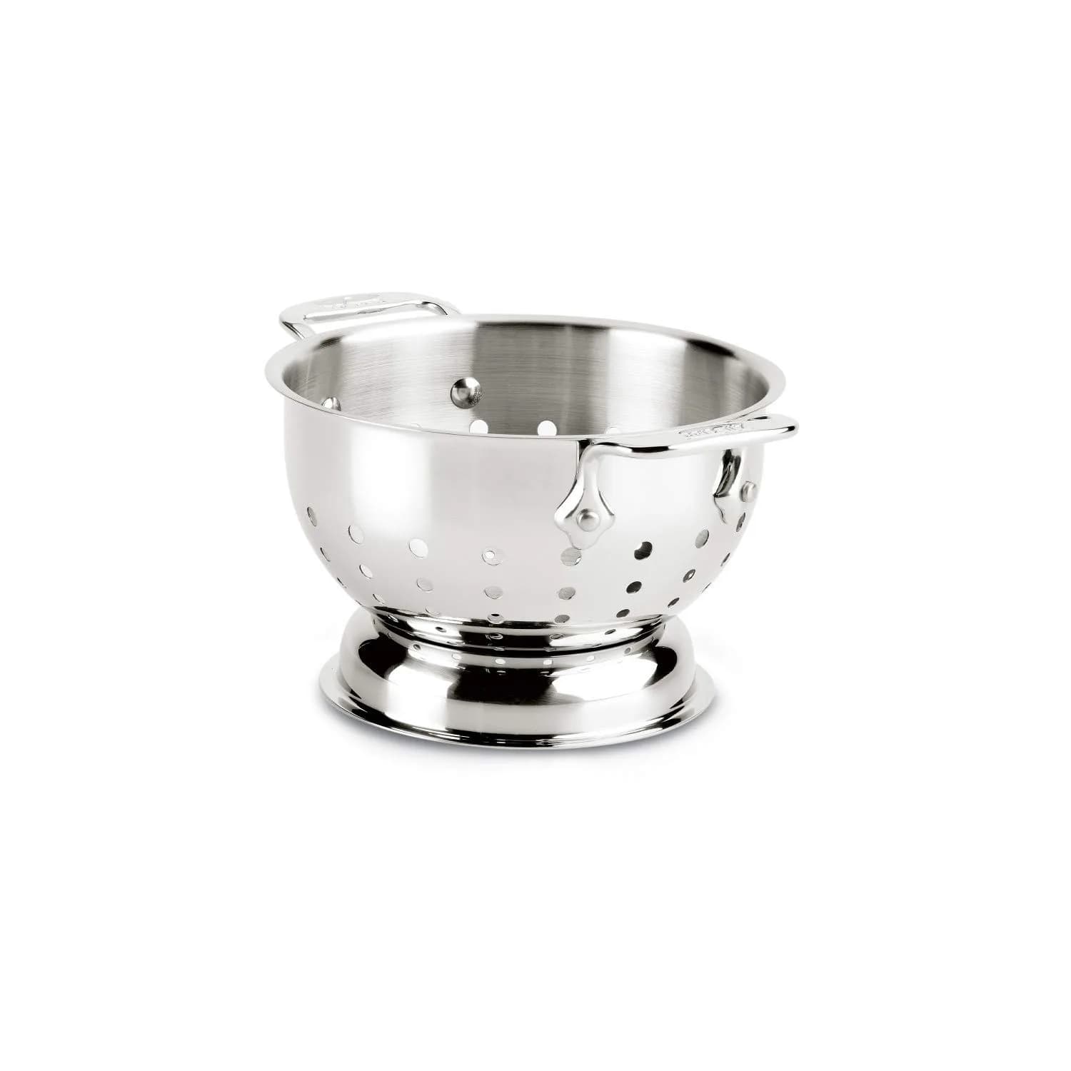 All-Clad Stainless Steel Colander 1.5 Quart (1.42 L) with Handle | Quick Drainage for Kitchen Use - main product image