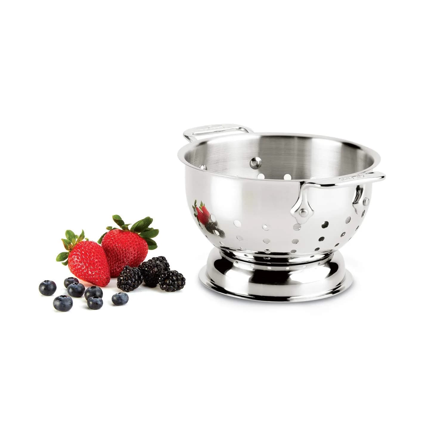 All-Clad Stainless Steel Colander 1.5 Quart (1.42 L) with Handle | Quick Drainage for Kitchen Use - view 2
