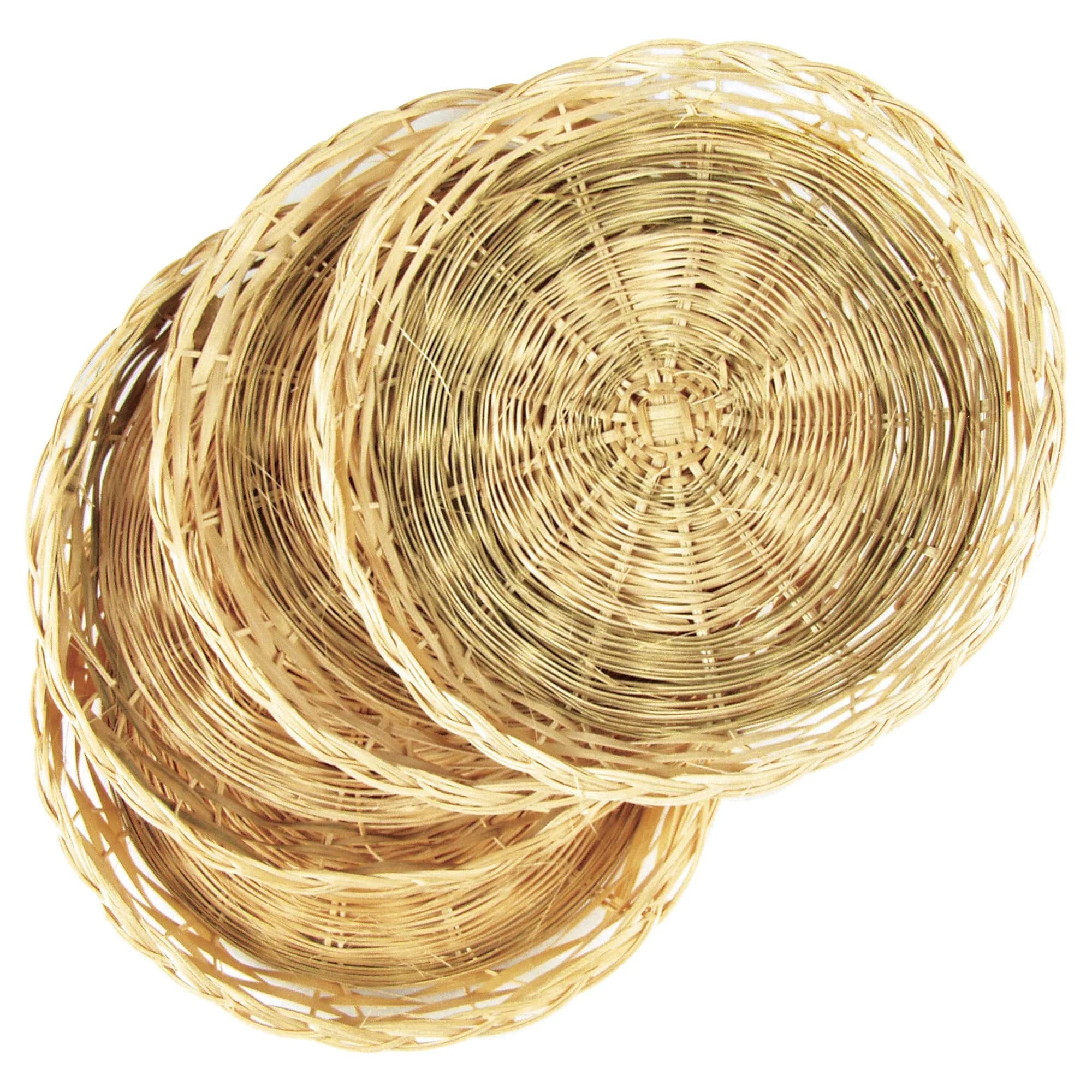 Fox Run Wicker Paper Plate Holders, Set of 4 | 22.86cm x 22.86cm x 1.27cm - main product image