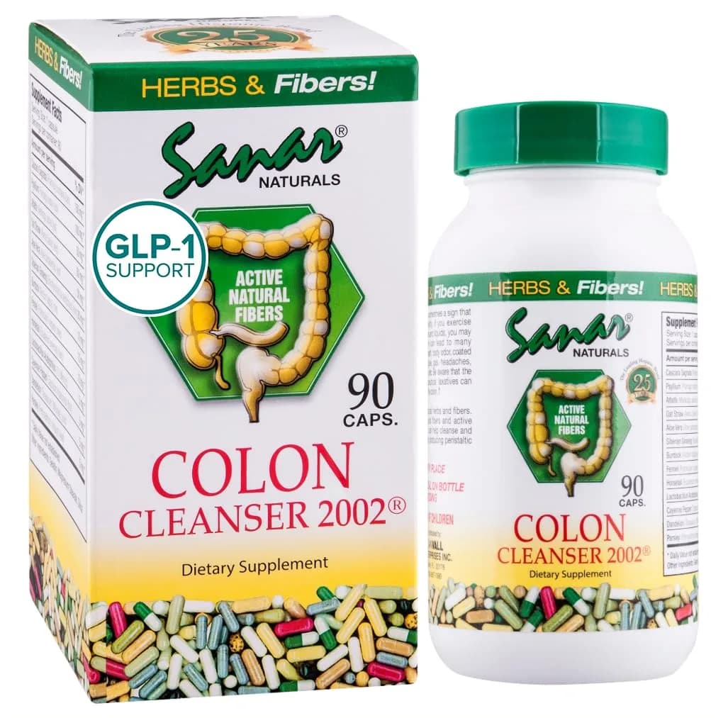 Sanar Naturals Colon Cleanse Psyllium Husk Fiber & Probiotics 90 Capsules | Digestive Wellness & Gut Balance — Earthy Brown