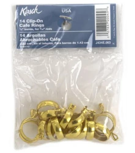 Kirsch Cafe Rings White Metal 2.22cm (7/8 Inch) | Pack of 14 for Cafe Rods thumbnail 1