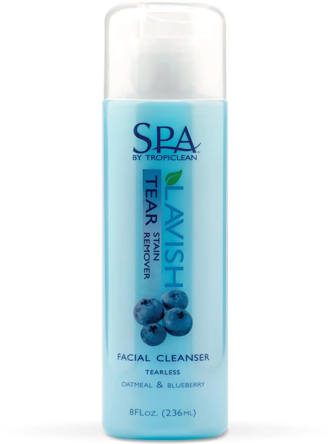 TropiClean SPA Blueberry Facial Shampoo Tear Stain Remover 237ml (8oz) | Gentle & Effective for Dogs - main product image