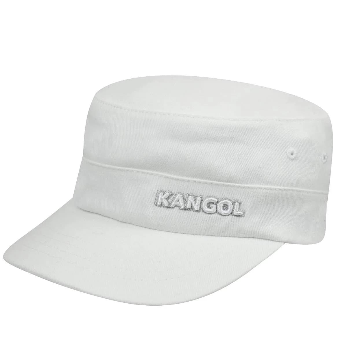 Kangol Cotton Twill Army Cap, Small/Medium, White | Military Style Fashion Hat