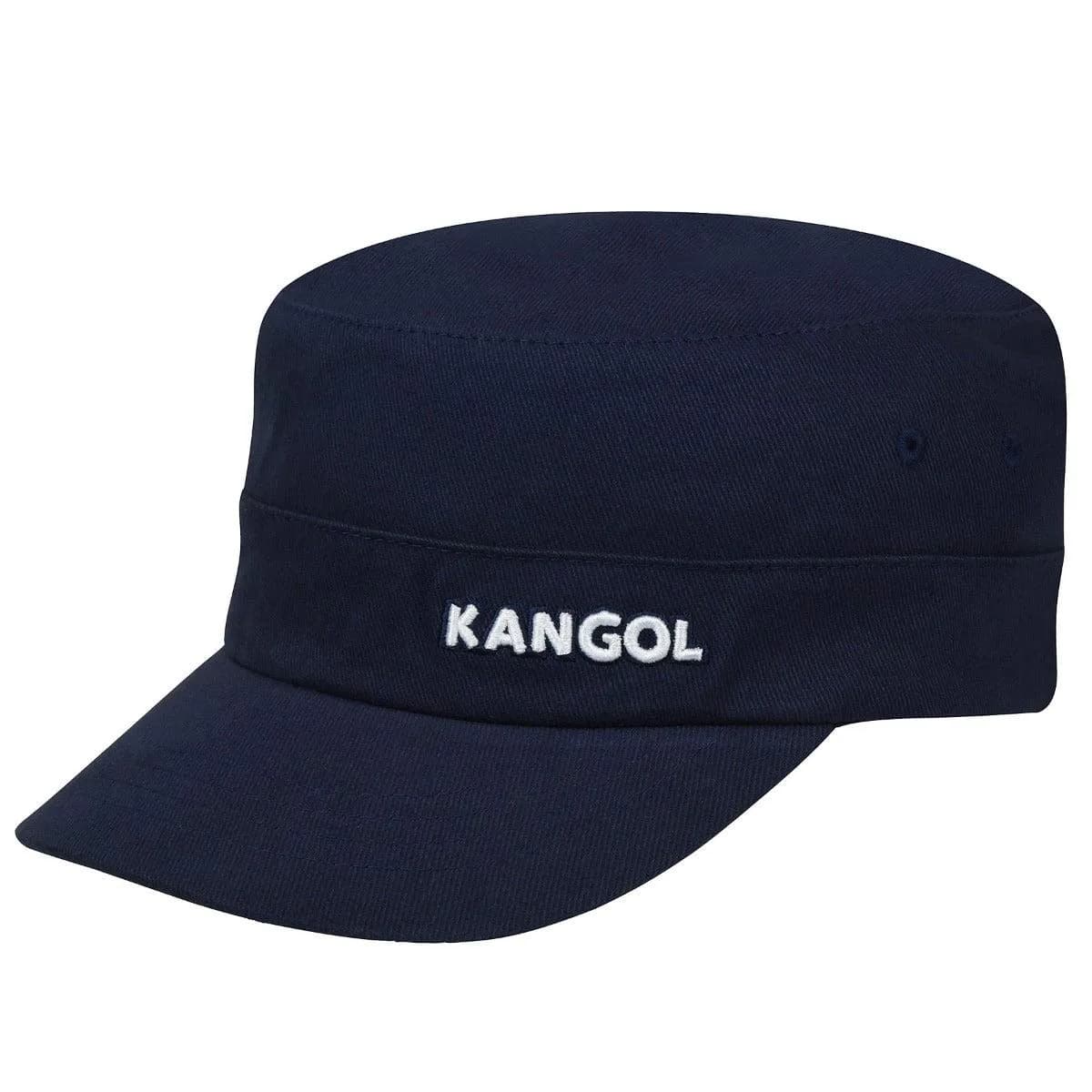 Kangol Cotton Twill Army Cap Navy Large/X-Large | Military Style Hat with Hidden Pocket - main product image