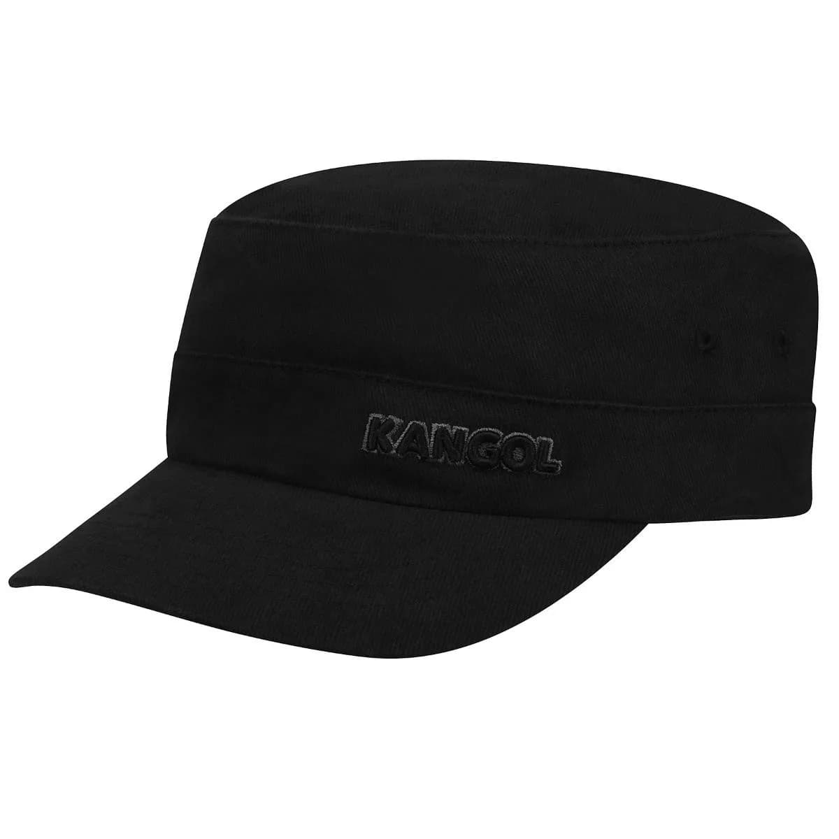Kangol Cotton Twill Army Cap Navy Small/Medium | Flexfit Military Style Hat — Black / Large-X-Large