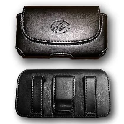NEM Extra Small Universal Horizontal Leather Cell Phone Pouch with Belt Loop & Clip | Fits Phones up to 2.2 x 3.75 x 2.2 inches thumbnail 3