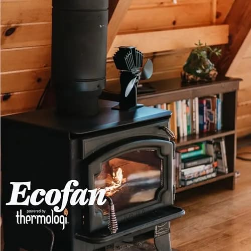 Ecofan AirMax Heat Powered Stove Fan | 175 CFM Airflow, Nickel Finish, Classic Design thumbnail 6