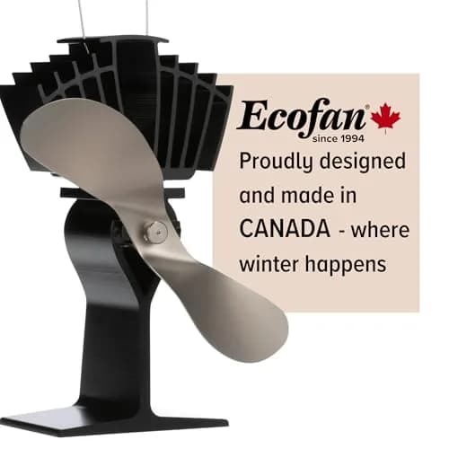 Ecofan AirMax Heat Powered Stove Fan | 175 CFM Airflow, Nickel Finish, Classic Design thumbnail 3