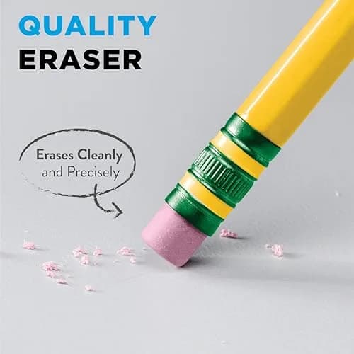 Ticonderoga Wood-Cased Pencils, Unsharpened, #2 HB Soft, Yellow, 12 Count | Smooth Graphite for Students & Office thumbnail 4