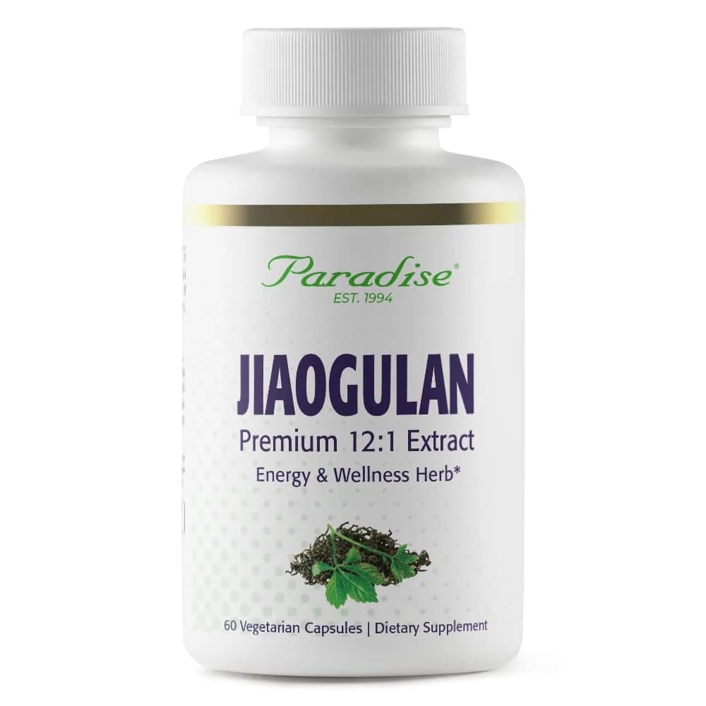 Paradise Herbs Jiaogulan Active Whole Spectrum 60 Caps | Adaptogenic Herb for Vitality & Longevity - main product image