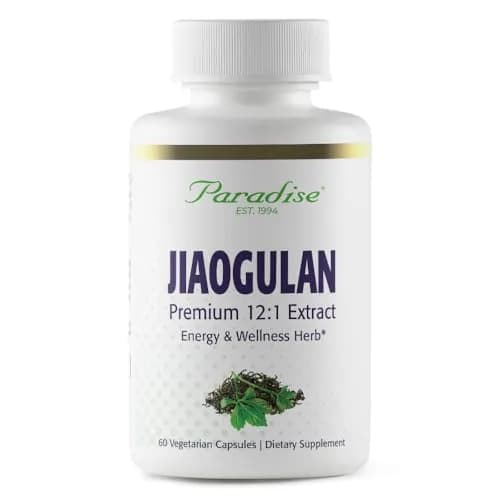 Paradise Herbs Jiaogulan Active Whole Spectrum 60 Caps | Adaptogenic Herb for Vitality & Longevity thumbnail 1