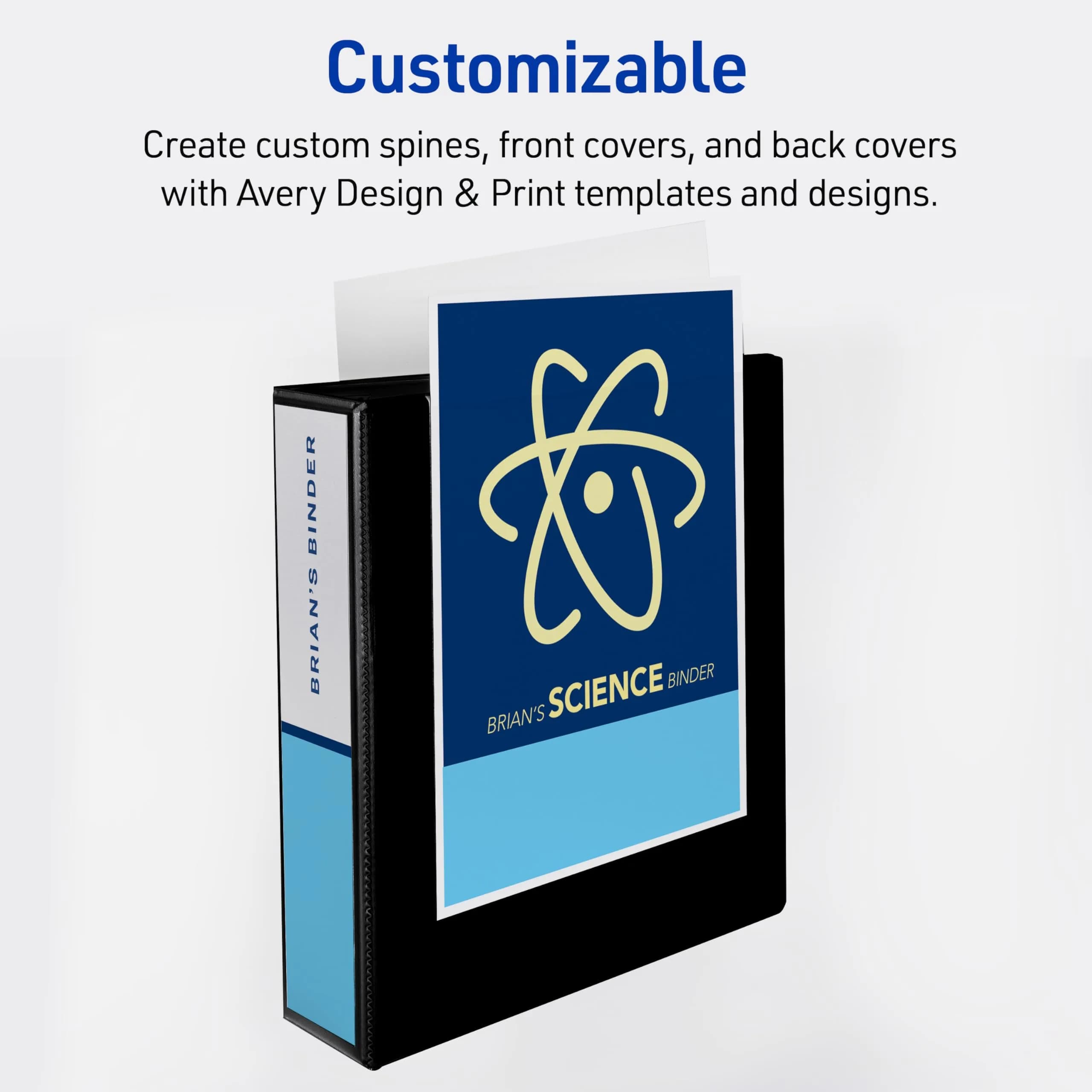 Avery Durable View 3 Ring Binder, 2 Inch Slant Rings, 530-Sheet Capacity, Black | Heavy Duty Polypropylene for Office & School - view 5