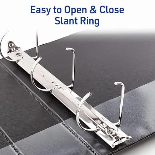 Avery Durable View 3 Ring Binder, 2 Inch Slant Rings, 530-Sheet Capacity, Black | Heavy Duty Polypropylene for Office & School thumbnail 3