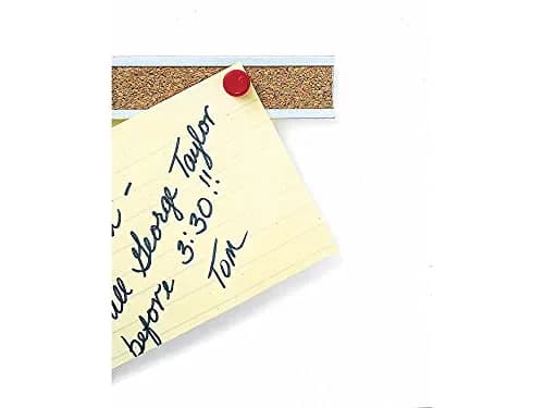 Quartet Bulletin Bar Pin Strip Cork Board 48" x 1" (122cm x 2.5cm) | Aluminum Frame, Natural Cork thumbnail 5