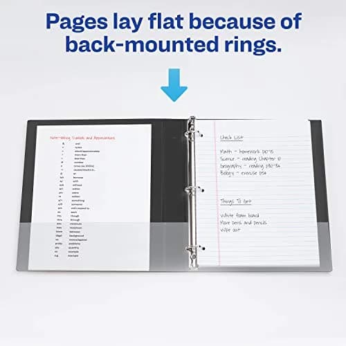 Avery Durable View 3 Ring Binder, 1" Slant Rings, 250 Sheet Capacity, Black | Tear-Resistant Spine & Edges thumbnail 8