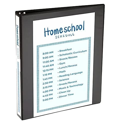 Avery Standard View 3 Ring Binder, 1" Round Rings, 1 Black Binder | Holds 175 Sheets | PVC-Free Pockets thumbnail 7