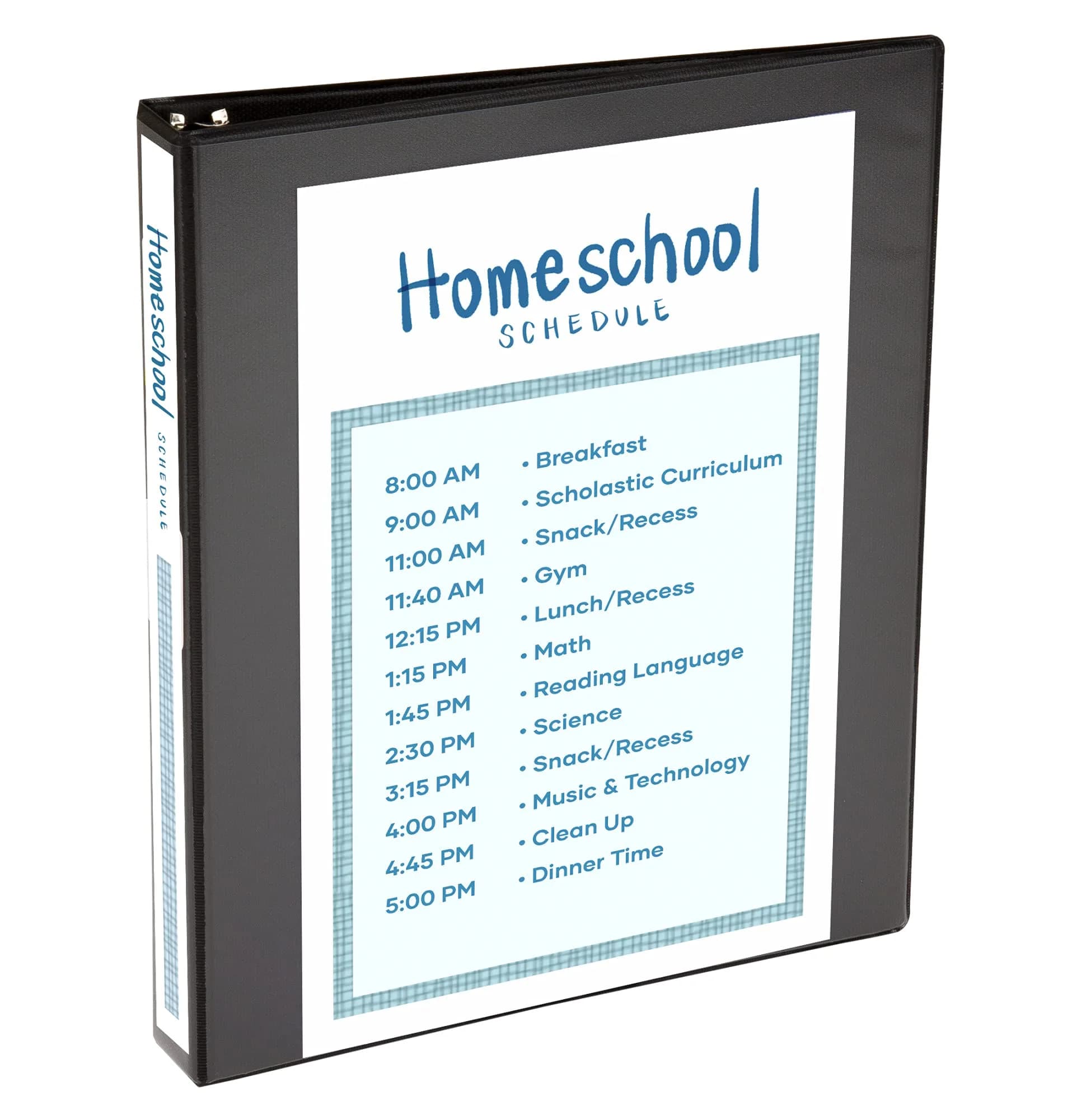 Avery Standard View 3 Ring Binder, 1" Round Rings, 1 Black Binder | Holds 175 Sheets | PVC-Free Pockets - view 7