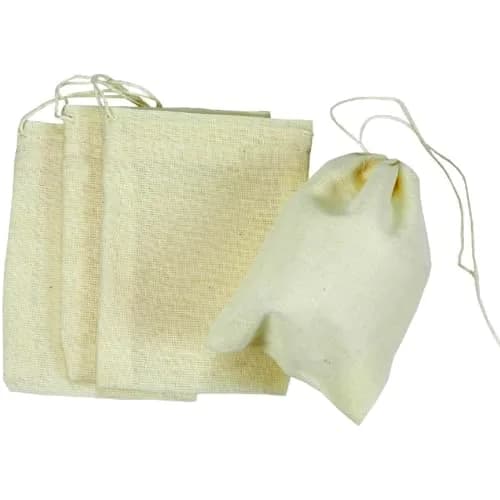 Regency Wraps 100% Cotton Drawstring Bags, Spice & Tea, 7.62cm x 10.16cm (3" x 4"), 4 Pack | Reusable Food Storage Pouches thumbnail 1