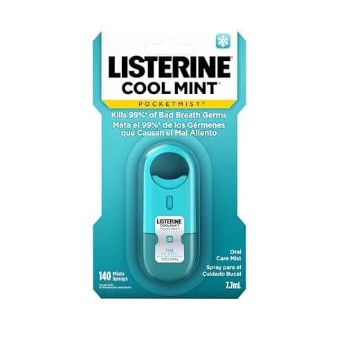 Listerine Cool Mint Pocketmist Oral Care Mist 7.7 ml (0.26 Fl Oz) | Kills 99% Bad Breath Germs thumbnail 1