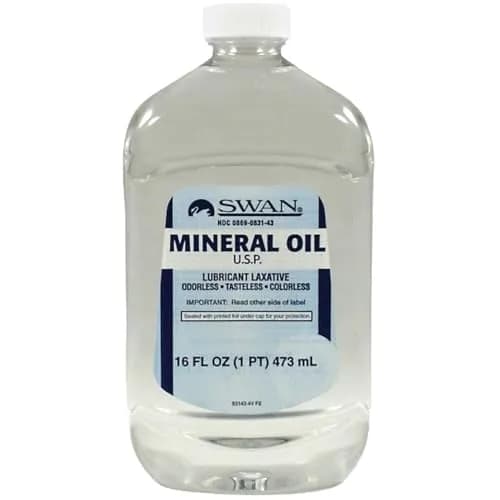 Swan Tasteless Mineral Oil 473ml (16 Fl Oz) | USP Lubricant Laxative for Occasional Constipation — 16 Fl Oz