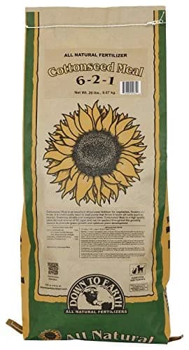 Down To Earth All Natural Fertilizers Organic Cottonseed Meal 20lb | 6-2-1 formula for low pH soils thumbnail 1