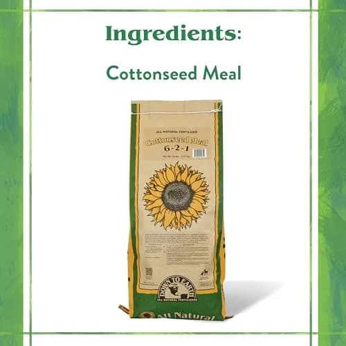 Down To Earth All Natural Fertilizers Organic Cottonseed Meal 20lb | 6-2-1 formula for low pH soils thumbnail 3