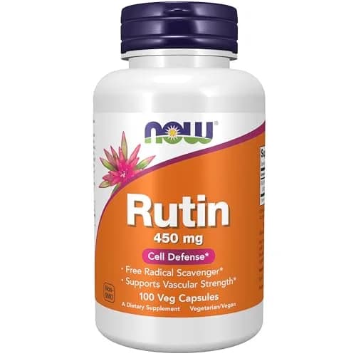 NOW Foods Rutin 450 mg Veggie Capsules (100 Count) | Free Radical Scavenger & Vascular Support thumbnail 1