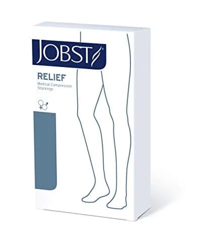 JOBST Relief Knee High 20-30 mmHg Compression Stockings with Silicone Band, Closed Toe, Black, Medium | All Day Wear Support thumbnail 4