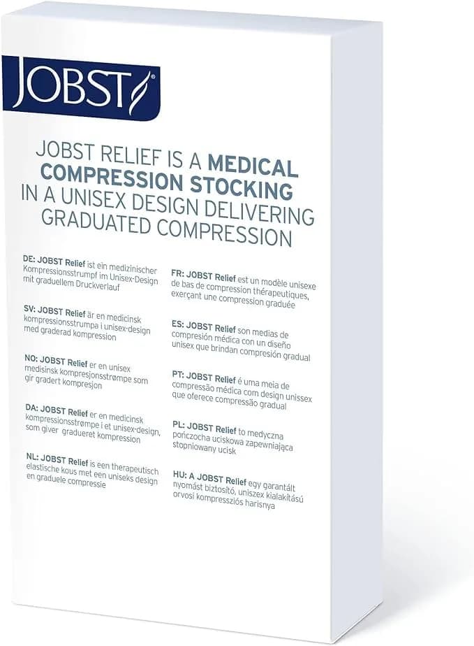 JOBST Relief Knee High 20-30 mmHg Compression Stockings with Silicone Band, Closed Toe, Black, Medium | All Day Wear Support thumbnail 8