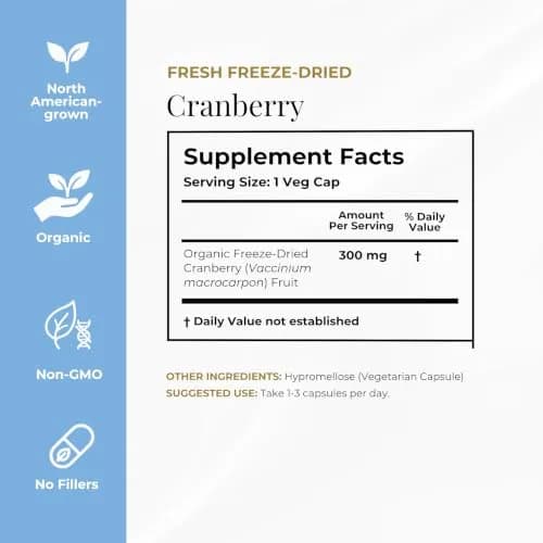 Eclectic Herb Cranberry Capsules 90 CT Urinary Tract Support | Organic, Fresh & Supportive (115c) thumbnail 8
