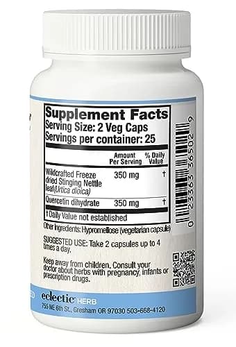 Eclectic Nettles Quercetin Herbal Supplement 90 Count | Supports Sinuses & Nasal Passages thumbnail 4