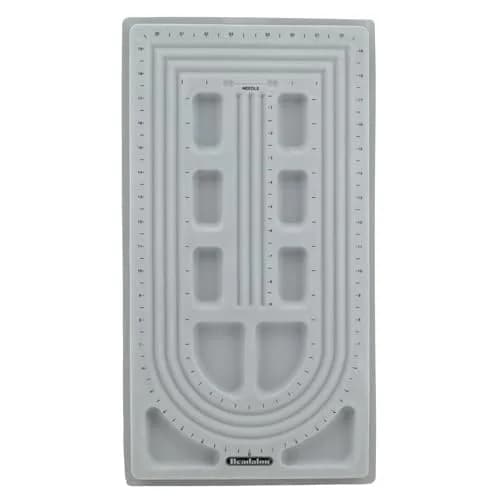 Beadalon Professional Bead Board with Case, 46 inch U Shape | Flocked Grey Surface for Jewelry Making thumbnail 1