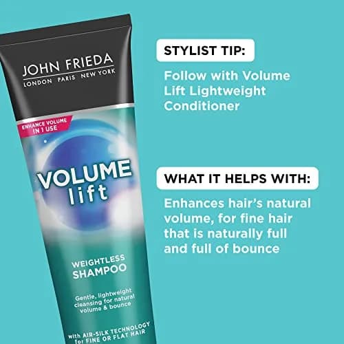 John Frieda Volume Lift Weightless Shampoo 8.45 Oz | Adds Natural Fullness & Bounce for Fine Hair thumbnail 3