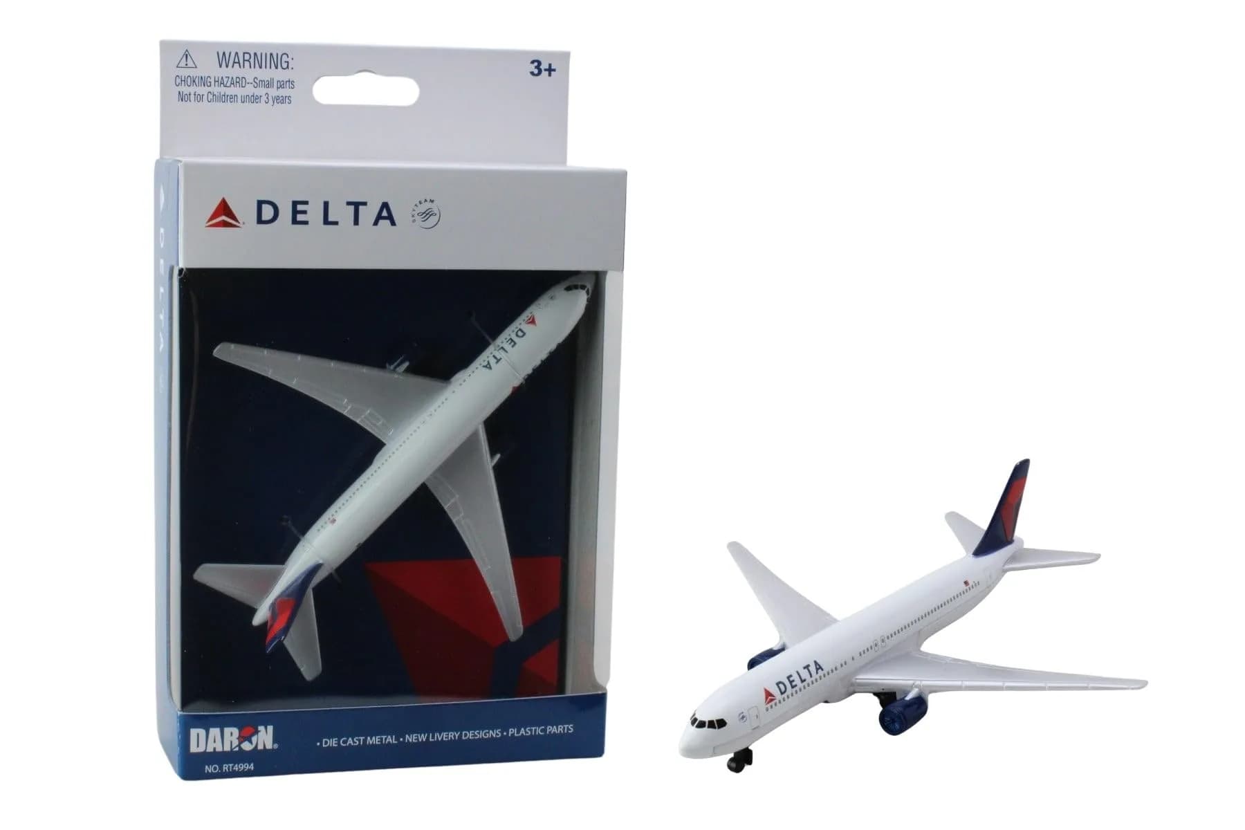 Daron Delta Air Lines Die-Cast Model Airplane Toy | Authentic Aviation Collectible for Kids & Collectors