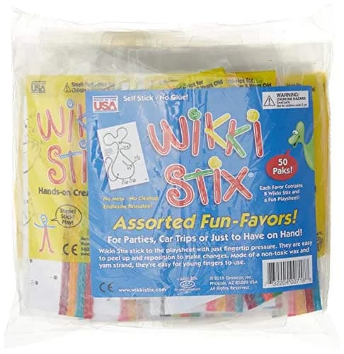 Wikki Stix Fun Paks 50 Pack | Assorted Colors, Non-Toxic, Made in the USA thumbnail 1