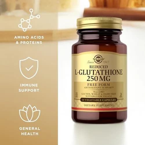 Solgar Reduced L-Glutathione 250 mg Vegetable Capsules | 30 Count (77g) thumbnail 4