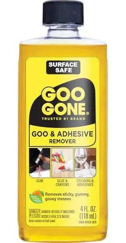 Goo Gone Original Adhesive Remover 4 Fl Oz (118 ml) | Citrus Cleaning Power for Stickers, Labels, Residue, Gum, Grease thumbnail 1