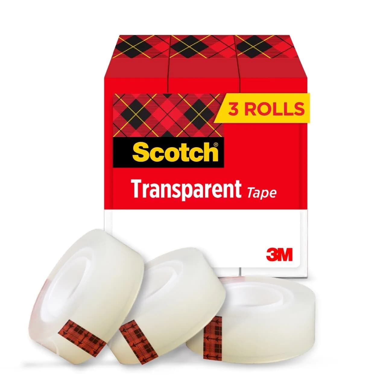 Scotch Transparent Tape 3/4 in x 1000 in Rolls | Classic Glossy-Finish, Instant Adhesion - main product image