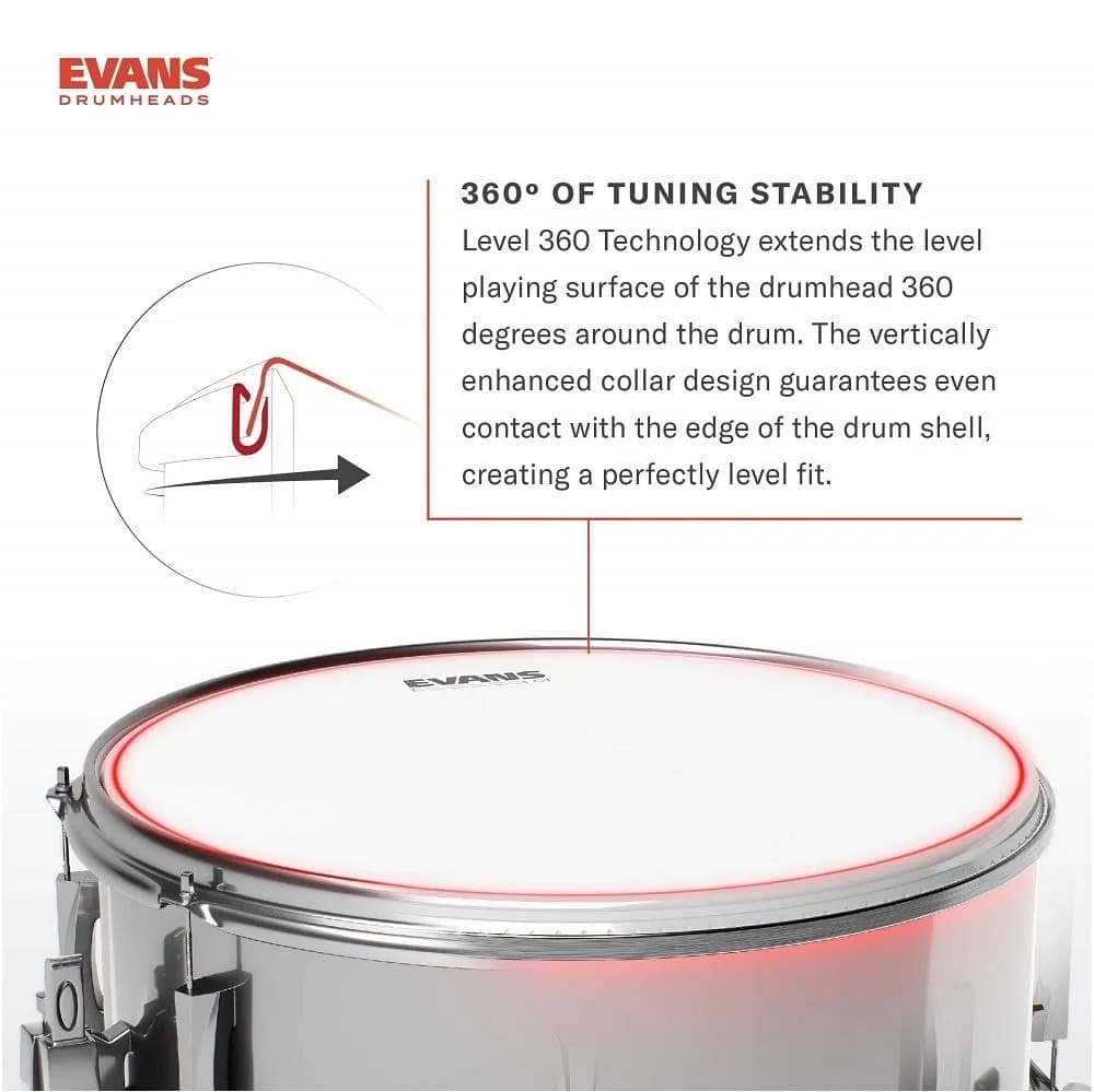 Evans Hybrid Coated Snare Batter Drumhead 14 Inch | Durable, Responsive, USA-Engineered - view 3
