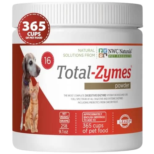 NWC Naturals Total-Zymes Digestive Enzymes for Dogs and Cats 8 oz. Powder | Broad-Spectrum Animal Digestive Support thumbnail 1