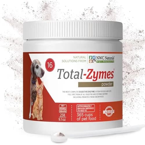 NWC Naturals Total-Zymes Digestive Enzymes for Dogs and Cats 8 oz. Powder | Broad-Spectrum Animal Digestive Support thumbnail 8
