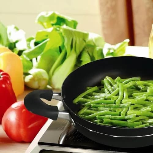 Bene Casa Wok 12-inch Aluminum Non-Stick Stir-Fry Pan | Stay Cool Double Handle Oven Safe thumbnail 7
