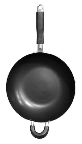 Bene Casa Wok 12-inch Aluminum Non-Stick Stir-Fry Pan | Stay Cool Double Handle Oven Safe thumbnail 9