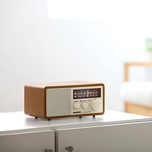 Sangean WR-11 Wood Cabinet AM/FM Tabletop Analog Radio, Powerful Speaker | Vintage Design with Superior Reception thumbnail 4