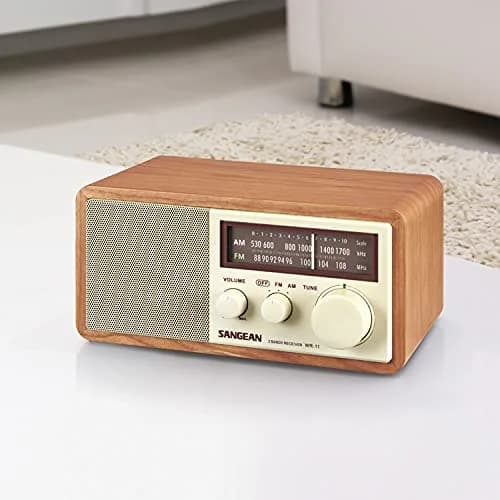 Sangean WR-11 Wood Cabinet AM/FM Tabletop Analog Radio, Powerful Speaker | Vintage Design with Superior Reception thumbnail 6